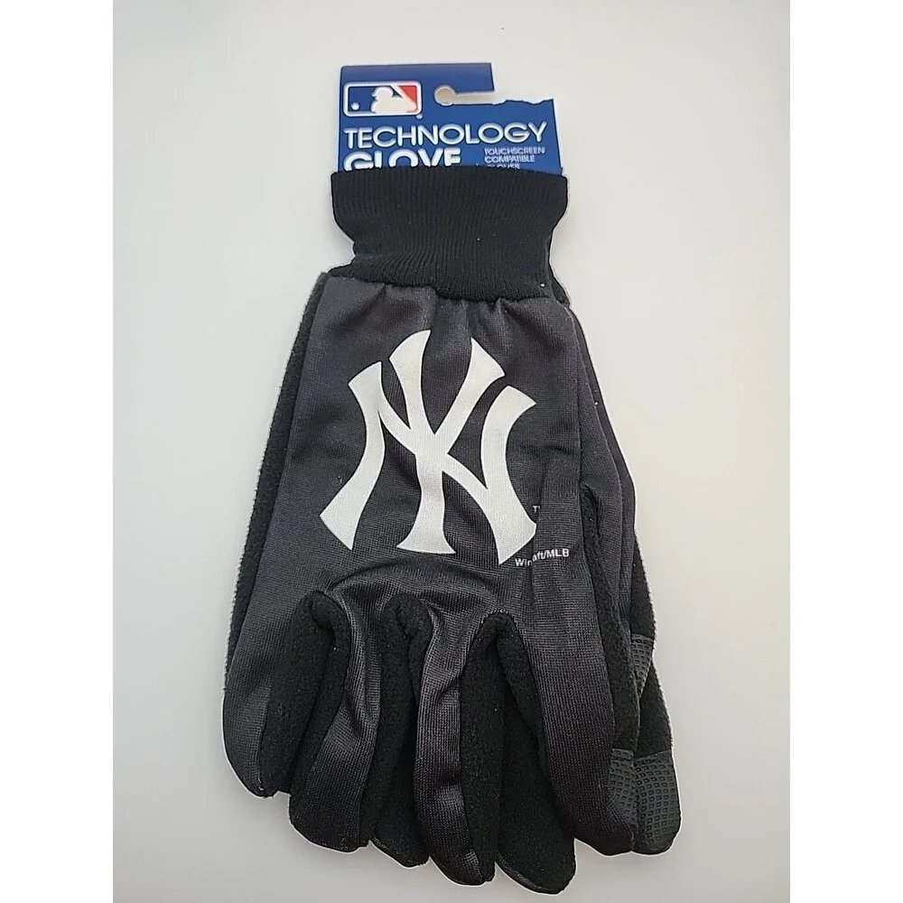 New York Yankees Adult Technology Gloves MLB Fleece Work Glove Wincraft New